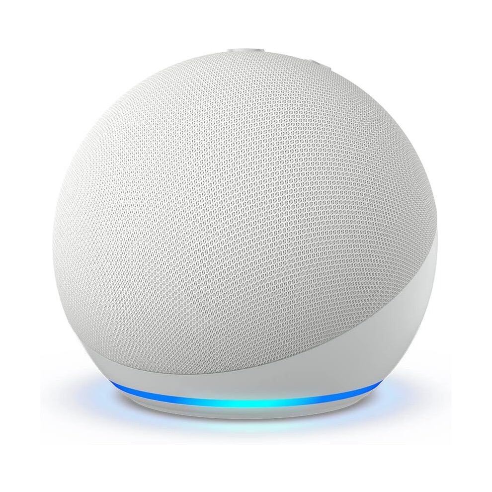 (Glacier White) Amazon Echo Dot 5th Generation Smart Speaker With Alexa