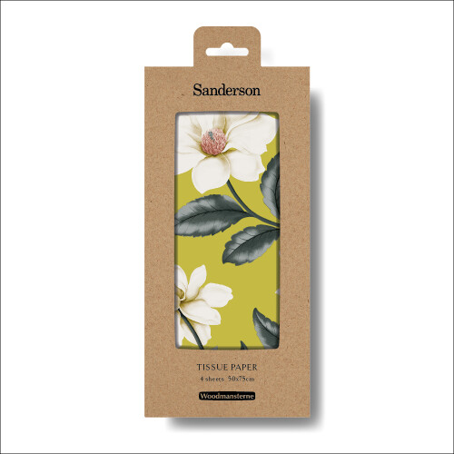 Woodmansterne Sanderson Grandiflora Tissue Paper Giftwrap Celebration Gift Wrapping