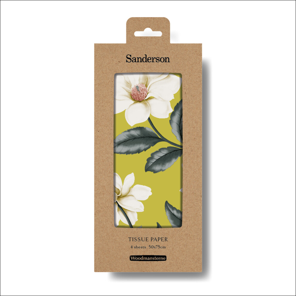 Woodmansterne Sanderson Grandiflora Tissue Paper Giftwrap Celebration Gift Wrapping