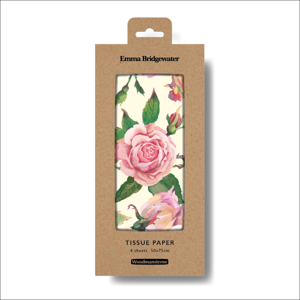 Woodmansterne Emma Bridgewater Roses Tissue Paper Giftwrap Celebration Gift Wrapping