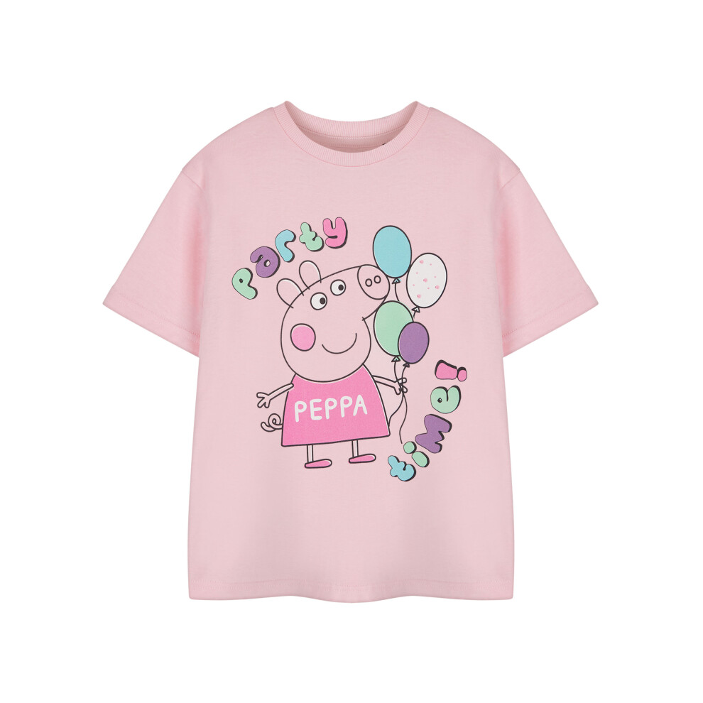 (18-24 Months) Peppa Pig Short Sleeved T-Shirt (Girls Pink)
