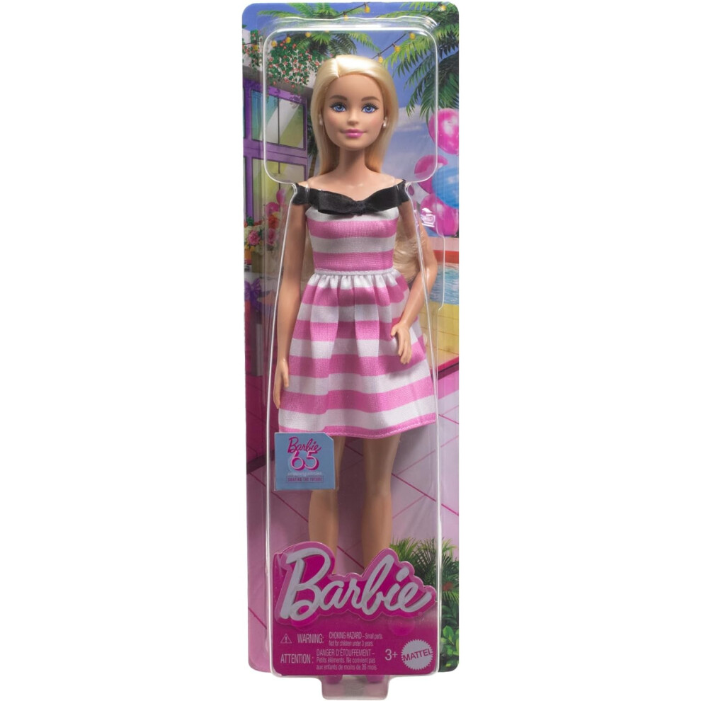 Barbie 65th Anniversary Fashion Doll With Blonde Hair