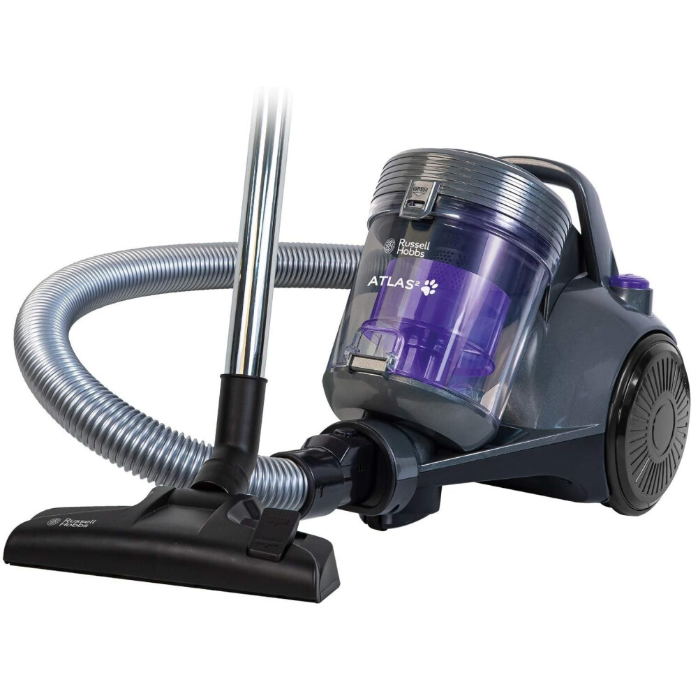 Russell Hobbs (2.5L Atlas Pet) Cylinder Vacuum Cleaner Grey/Purple