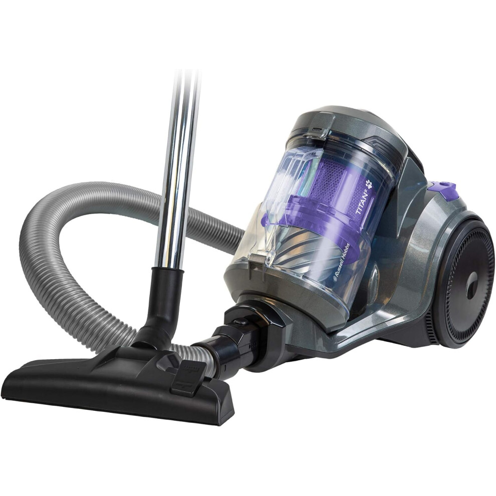 Russell Hobbs (3L Titan Pet) Cylinder Vacuum Cleaner Grey/Purple