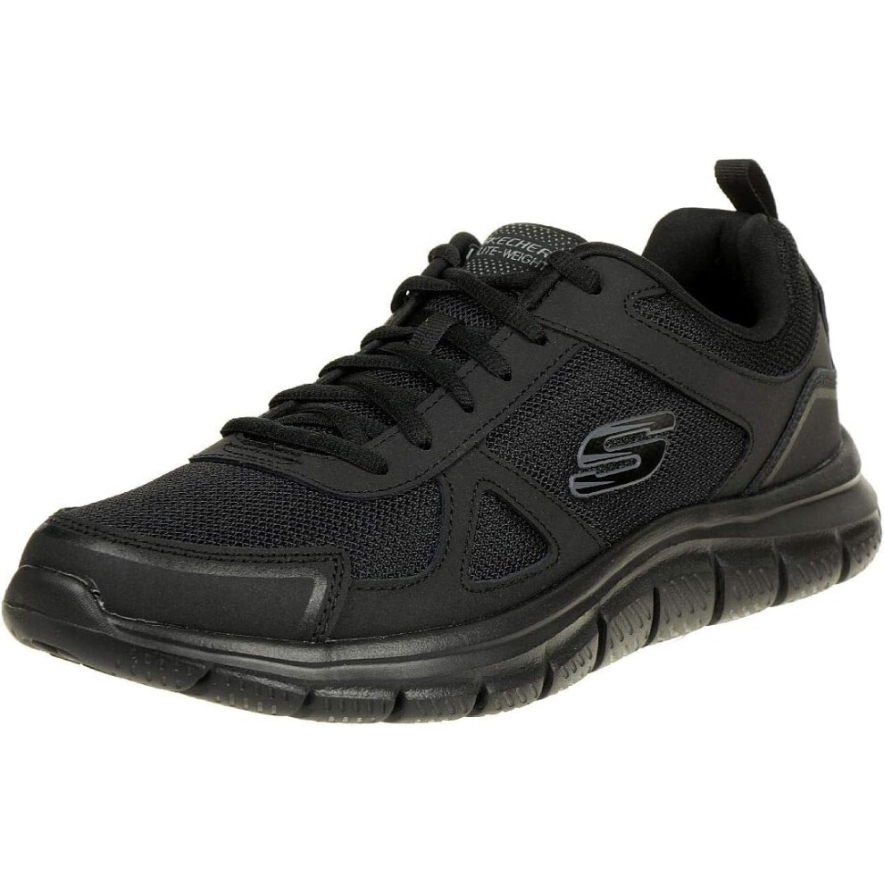 (9.5) Skechers Mens Track Scloric Low-Top Sneakers Trainers - Black