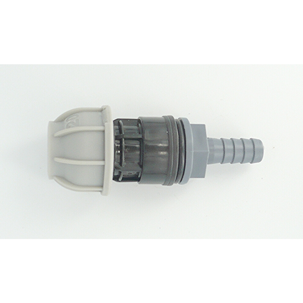 (20 Mm X 13 Mm) Pipe Joiner. Joins Mdpe/Alkathene Solid Pipe To Flexible Hose Pipe 5060364136918