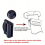 (Black) 2PCS Plastic Strong Adjustable Car Safty Belt Clip 5