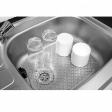 Sink Draining Mat Anti Slip Drainer Scratch Protector Liner Clear