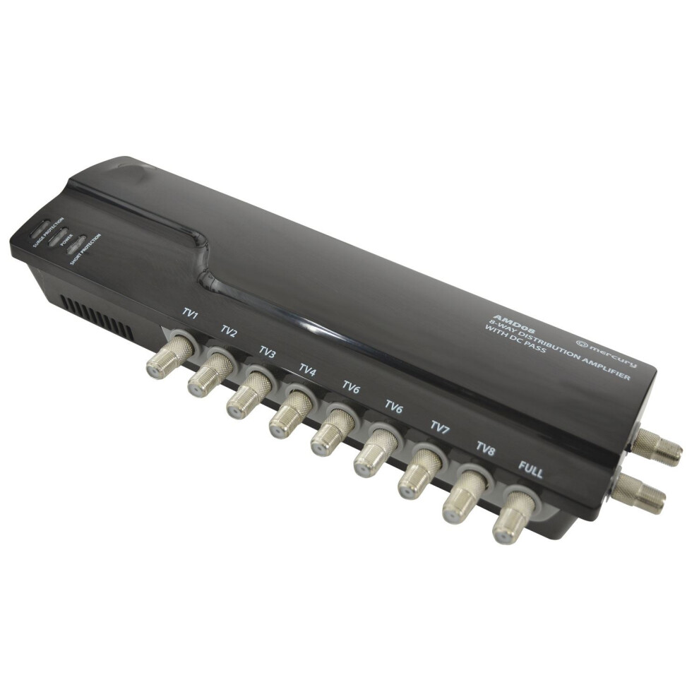 8 Way Tv Antenna Aerial Splitter Amplifier Freeview Distribution Booster Fm Dab 5015972146767