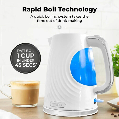 Tower Tower Sonar White Kettle 2 Slice Toaster & Digital Microwave Set 2