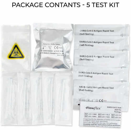 Flowflex One Step Lateral Flow Test Kit | 5 tests | One Step Test 2