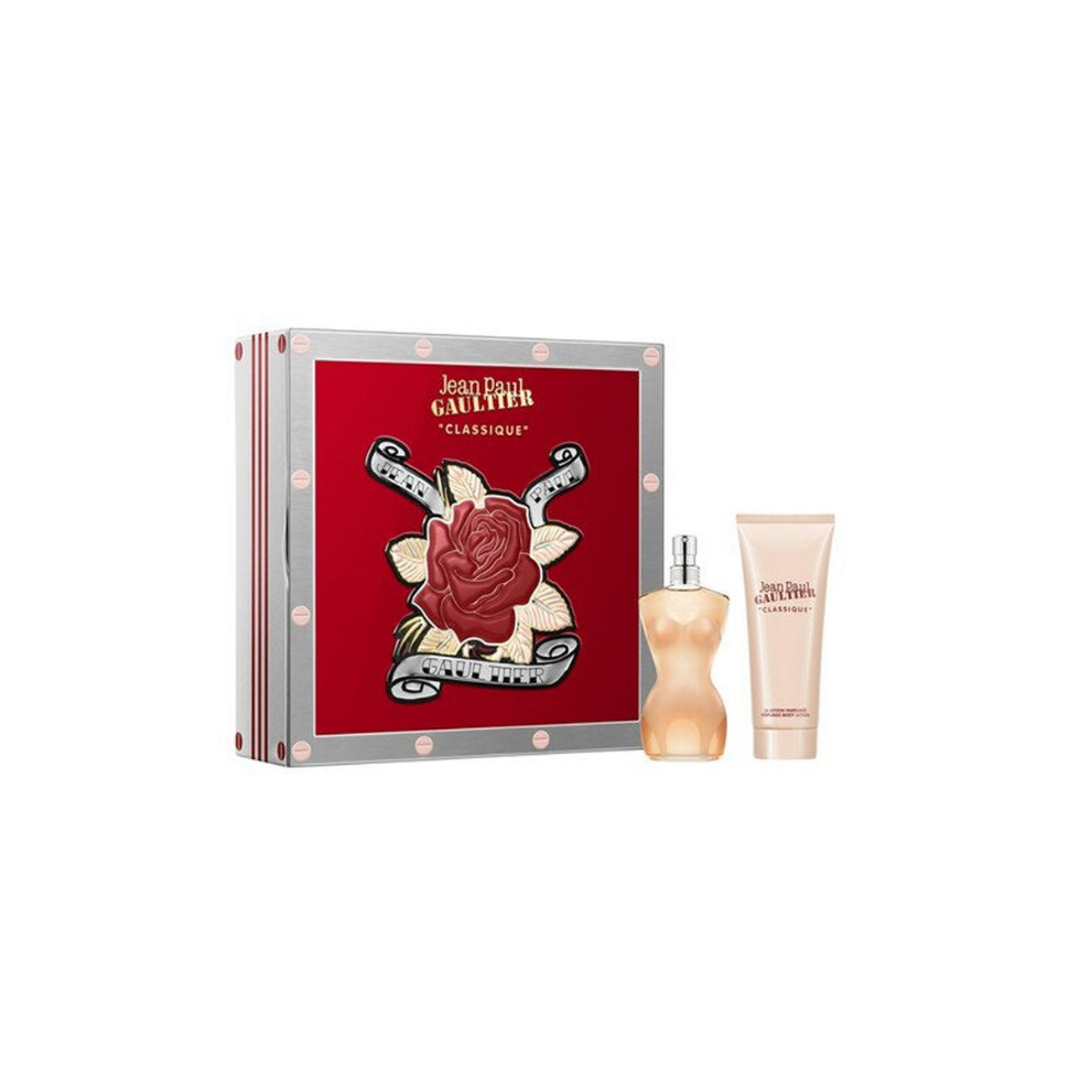 Jean Paul Gaultier Classique Gift Set 50ml EDT Spray + Body Lotion 75ml