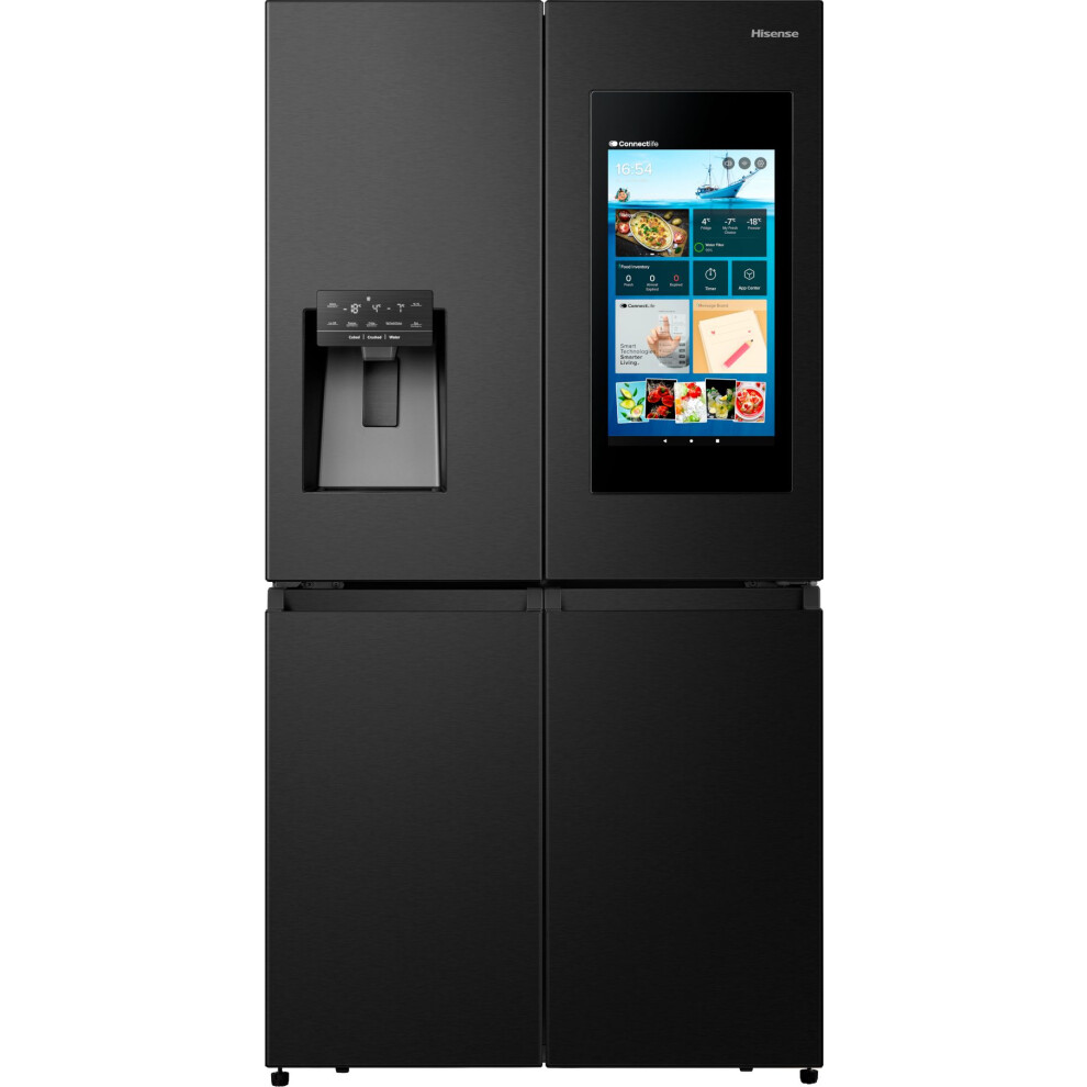 Hisense Pureflat Eclipse American Fridge Freezer - E Rated Black