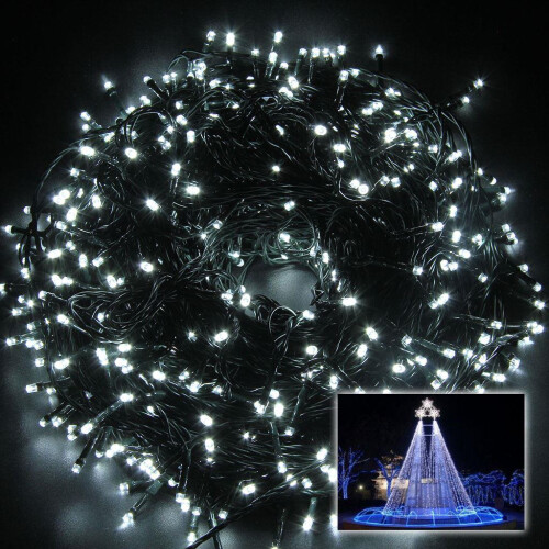 (100) Christmas LED Light Fairy White Xmas Tree Home Décor 1