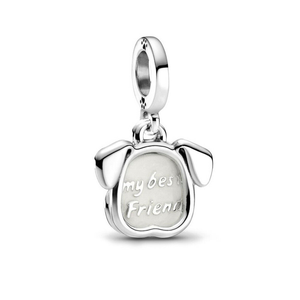 My best friend Dog dangle sterling silver charm for pandora bracelet