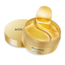 (Gold) HOUMAI Moisturizing Seaweed Crystal Collagen Eye Mask Patch 60pcs Anti-Wrinkle Anti Aging Remove Dark Circles Eye Care