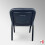 Leather Office Stacking Chair, Black Seat & Legs 3
