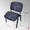 Leather Office Stacking Chair, Black Seat & Legs 5