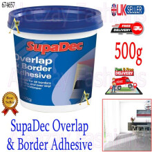 Overlap All Border Adhesive Paste 500g - High-Tack Wallpaper & Vinyl Border Glue with Repositioning & Fungicide