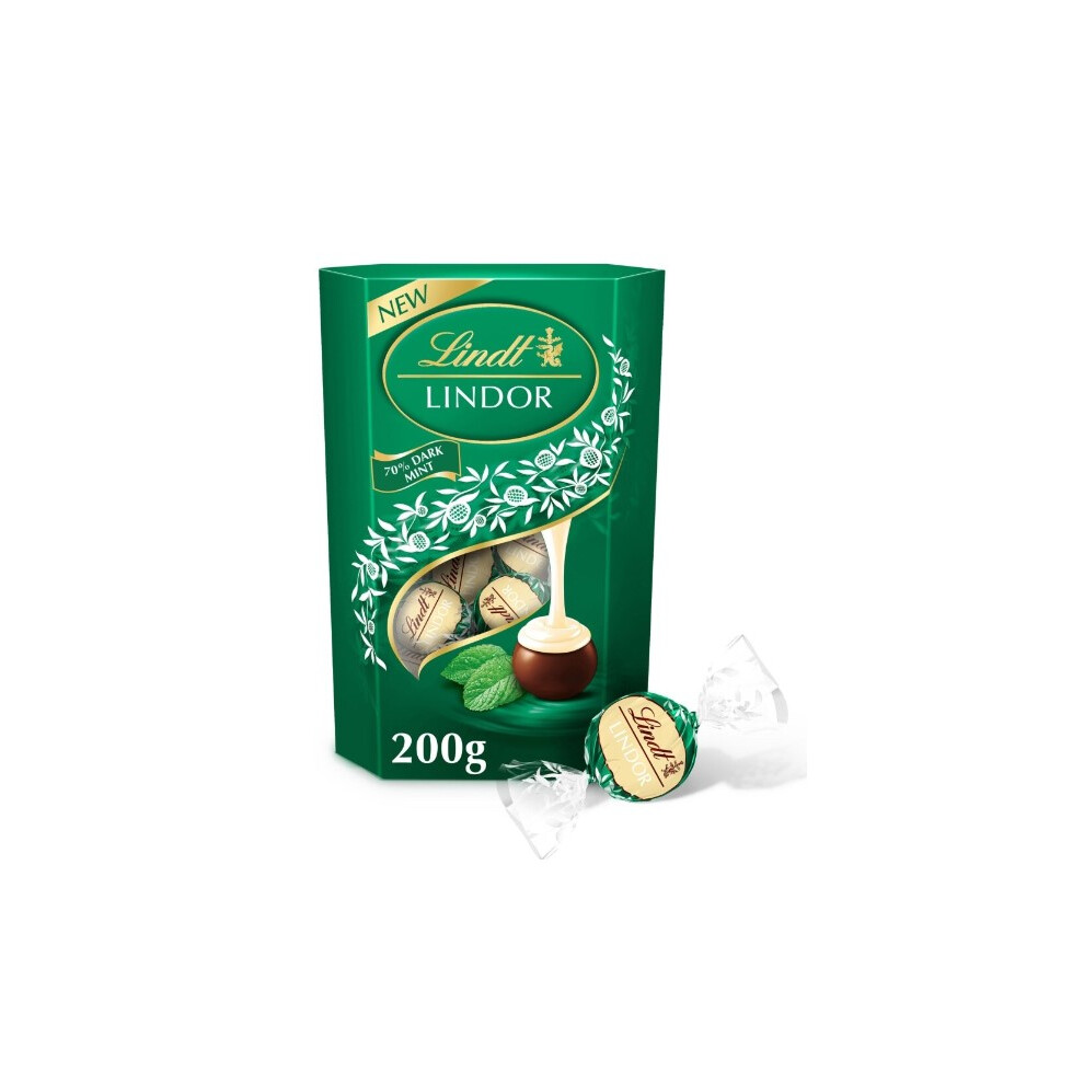 (Pack Of 1) Lindt Lindor Dark Mint Chocolate Truffles 200g