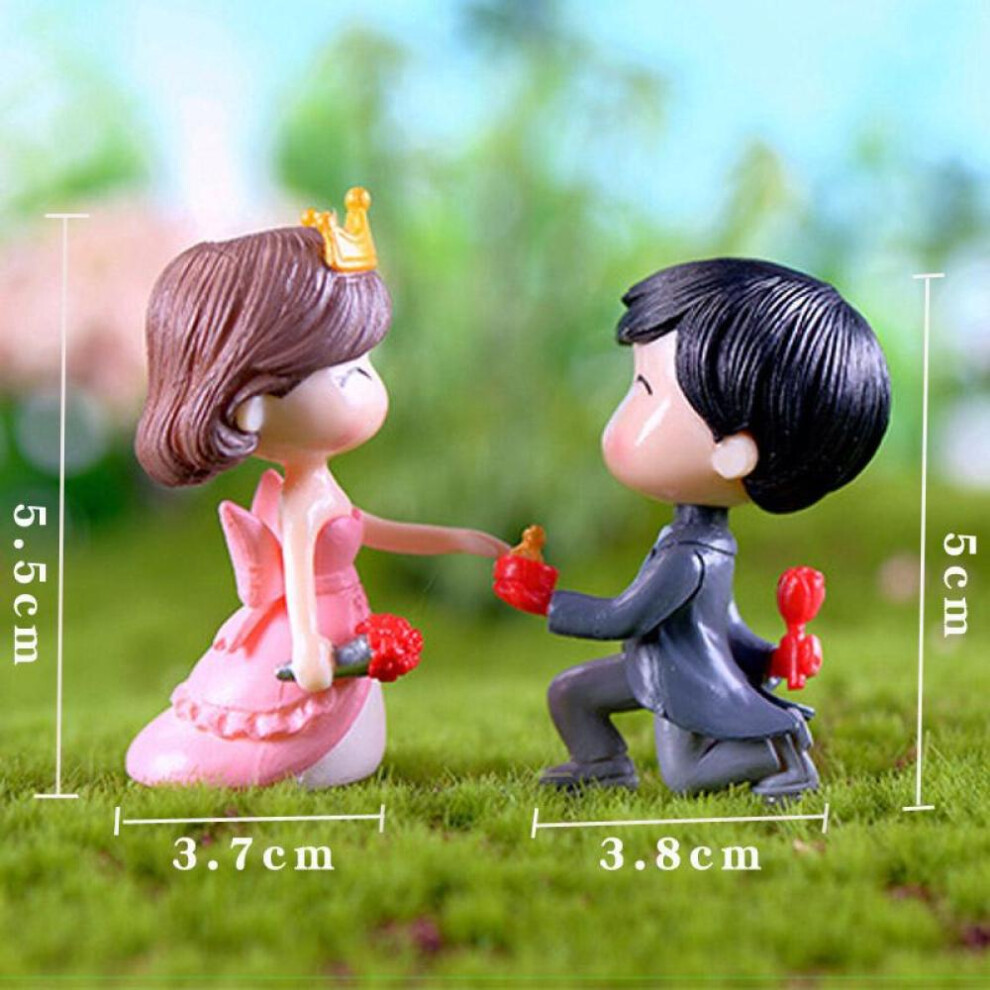 Couple Figurines Miniatures Fairy Garden Supplies Ornaments Gnome Terrariums Bonsai Home Dollhouse Accessories Decoration DIY