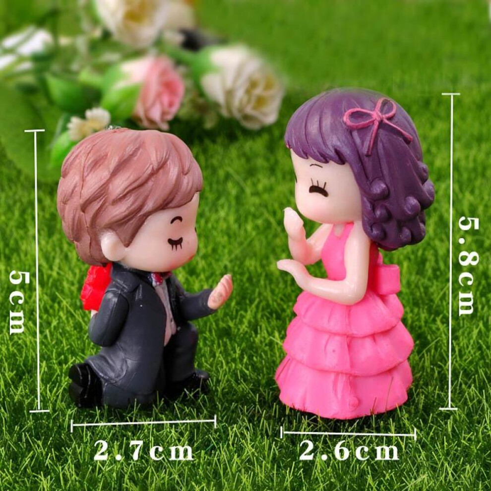 Couple Figurines Miniatures Fairy Garden Supplies Ornaments Gnome Terrariums Bonsai Home Dollhouse Accessories Decoration DIY