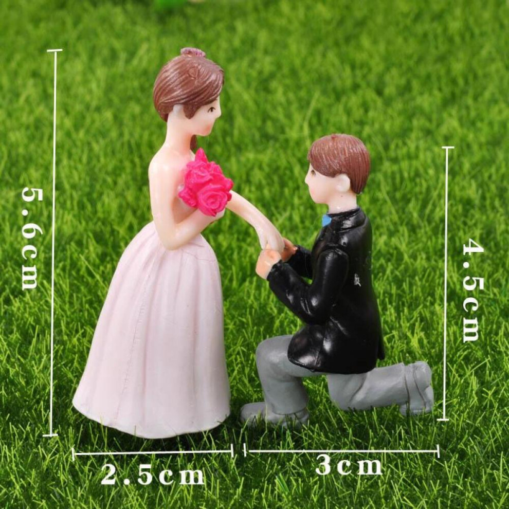 Couple Figurines Miniatures Fairy Garden Supplies Ornaments Gnome Terrariums Bonsai Home Dollhouse Accessories Decoration DIY