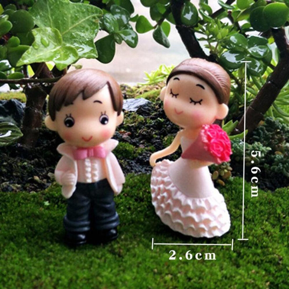 Couple Figurines Miniatures Fairy Garden Supplies Ornaments Gnome Terrariums Bonsai Home Dollhouse Accessories Decoration DIY