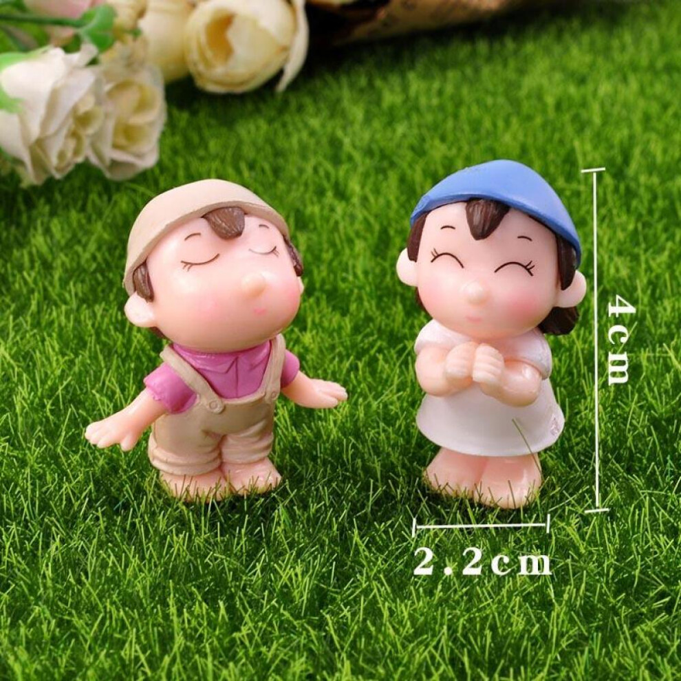 Couple Figurines Miniatures Fairy Garden Supplies Ornaments Gnome Terrariums Bonsai Home Dollhouse Accessories Decoration DIY