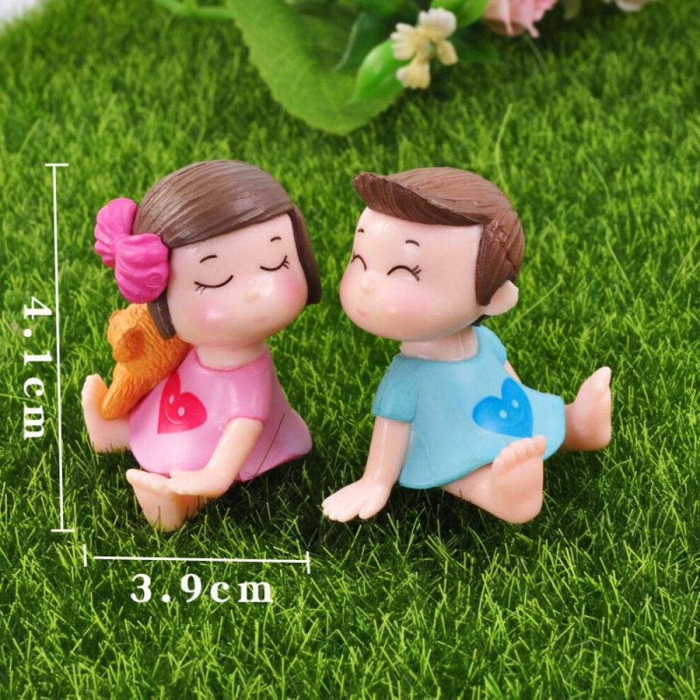 Couple Figurines Miniatures Fairy Garden Supplies Ornaments Gnome Terrariums Bonsai Home Dollhouse Accessories Decoration DIY