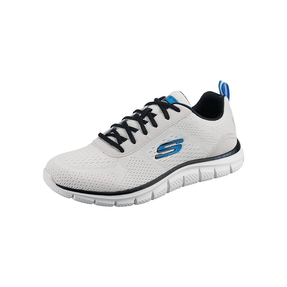 Skechers Mens Track Ripkent Trainers - White Black, Size 9