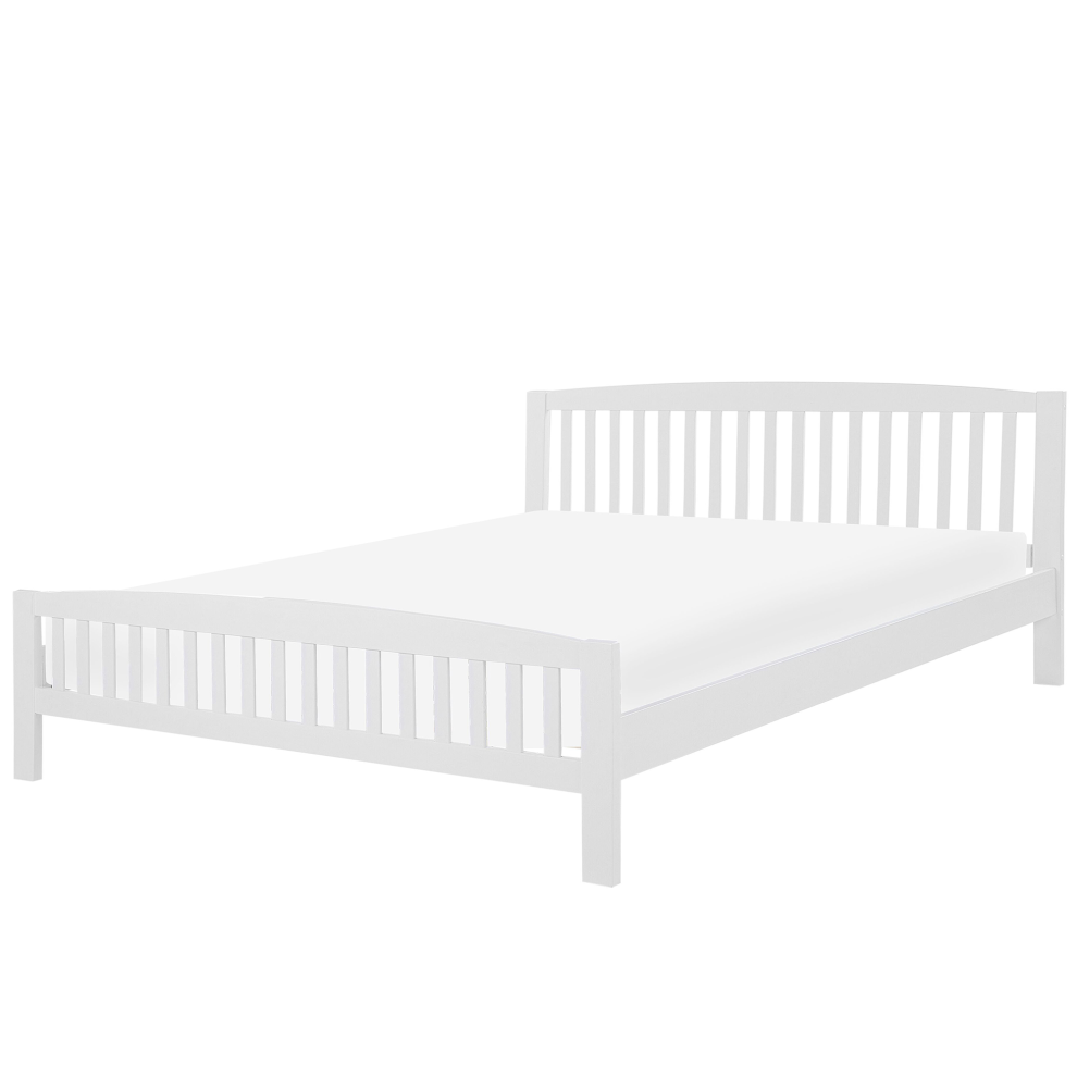 Bed Pine Wood CASTRES 180 x 200 cm (EU Super King) White