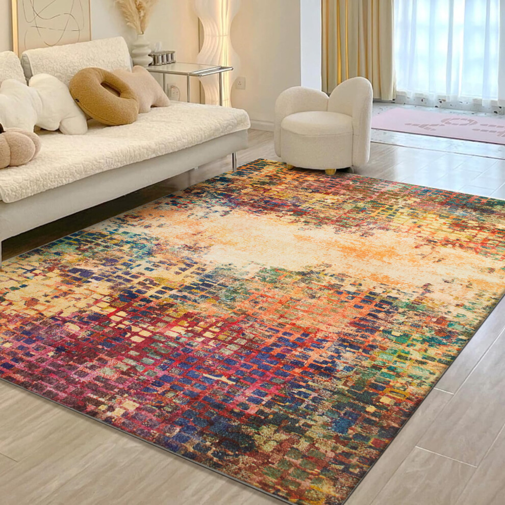 (120 x 170 cm (4 ft x 4 ft 9 in)- Small Area Rug/Carpet, Vibrant) Extra Large Traditional Rugs Modern Carpet Doormat