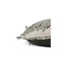 Habitat x Morris & Co. Sunflower Woodblock Cushion - Grey
