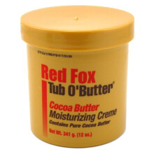 Red Fox Tub O' Butter Cocoa Moisturizing Creme 12 oz