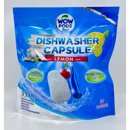 (100 Quantity) Dishwasher Tablets/Pods WOW PODS 5 in 1 Capsules