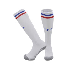 (France Away, Junior(EU 37-45)) 2024 Football Training Activewear Socks Non-slip Knee High Grip Soccer Socks for Kids Teens