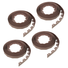 (4 Pack - 40m) KCT 10-50 Metre Brown Flexible Plastic Lawn Edging Grass Border with Pegs Garden Edger Heavy Duty Flower Bed
