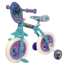 Stitch 2 in 1 10" Training Bike - Blue/Purple
