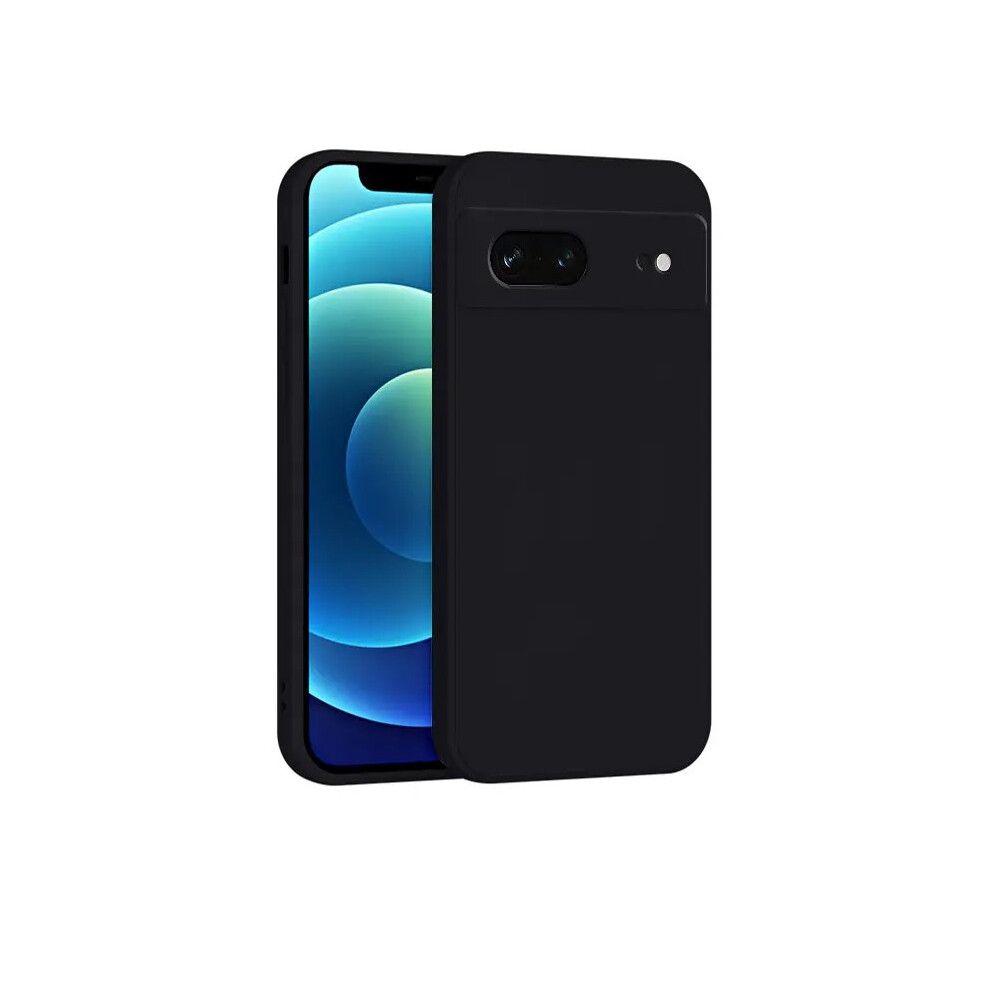 (Pixel 8, Black) Liquid Silicon Case for Google Pixel Models