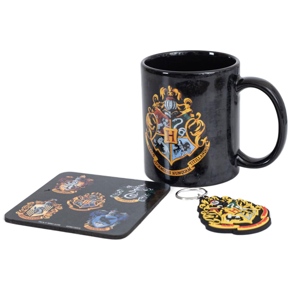 Harry Potter Colourful Crest Mug & Coaster Set Official Licensed Product