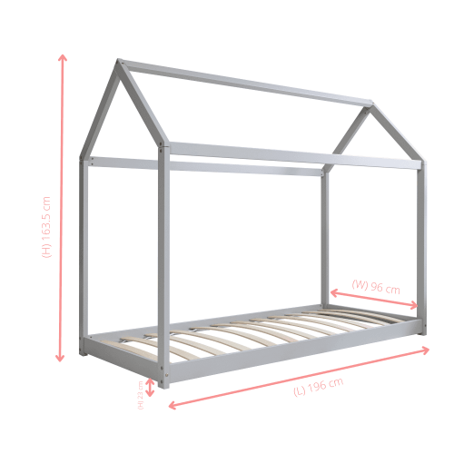 Noa and Nani Kara Single 4 Poster Bed Frame in Classic White 1