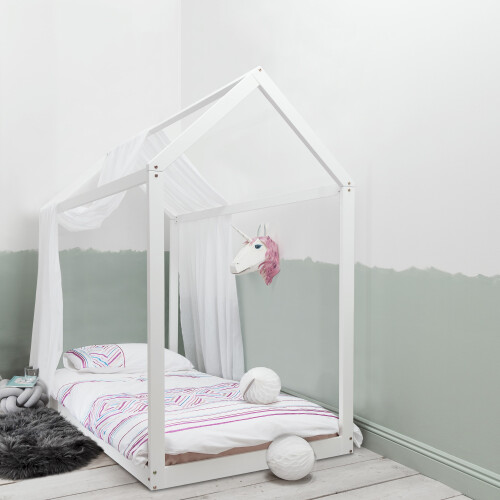 Noa and Nani Kara Single 4 Poster Bed Frame in Classic White 2