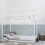 Noa and Nani Kara Single 4 Poster Bed Frame in Classic White 5