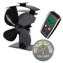 Valiant Premium IV Stove Fan, Moisture Meter and Magnetic Thermometer