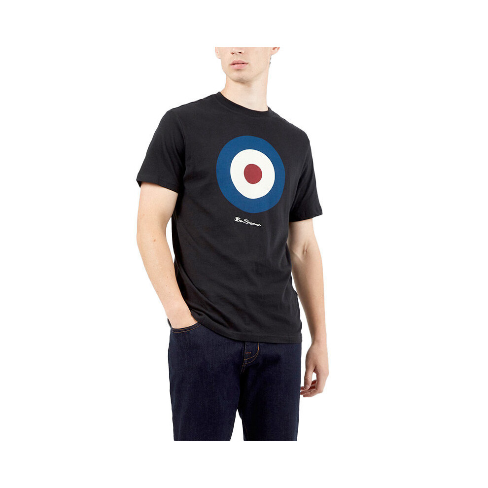 (Black, XL) BEN SHERMAN Mens T Shirt Target Logo Summer Cotton