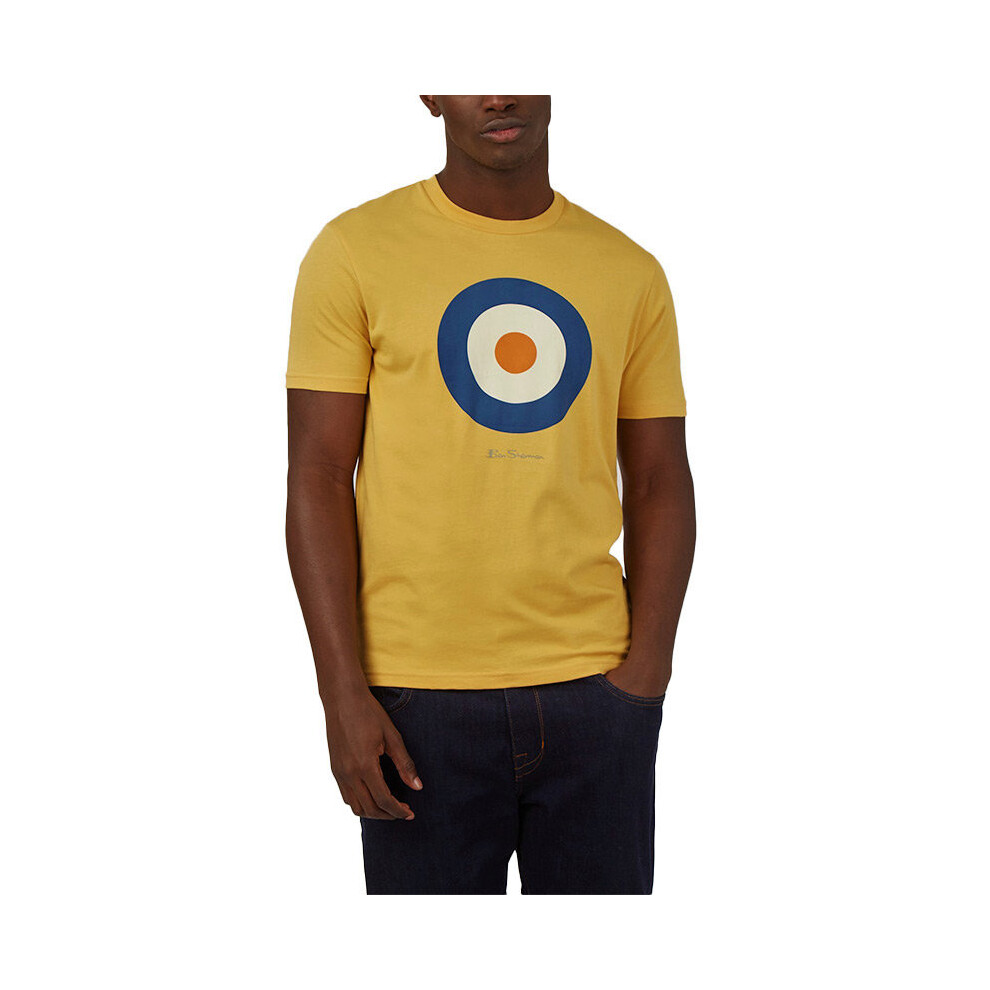 (Yellow, M) BEN SHERMAN Mens T Shirt Target Logo Summer Cotton