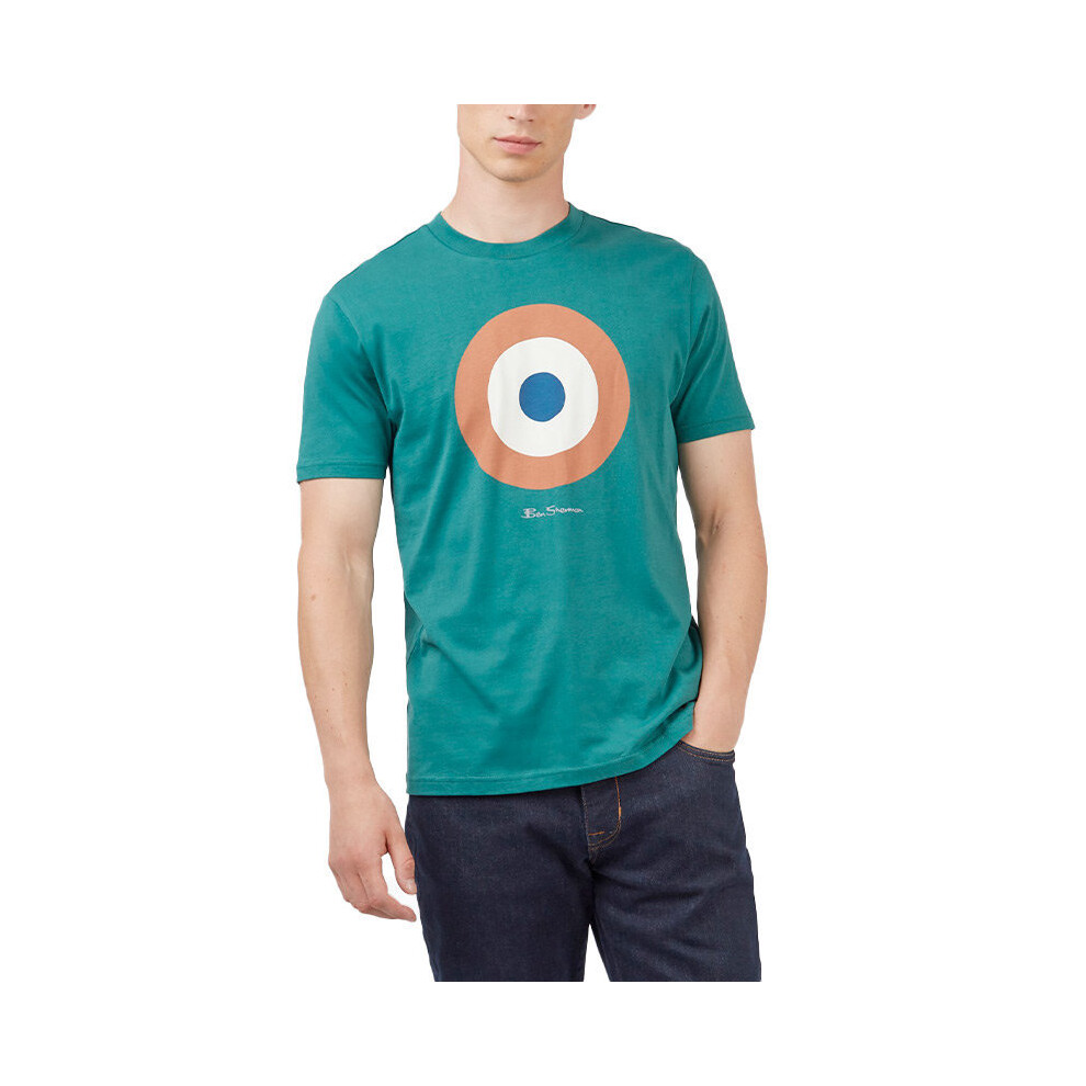 Timberland (Light 3XL) Ben Sherman Mens T Shirt Target Logo Summer Cotton Green