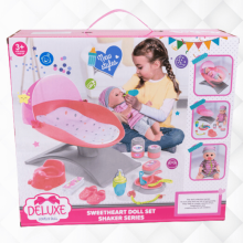 Baby Doll Toy Set with Accessories Feeding Bedtime with Sound and Hair