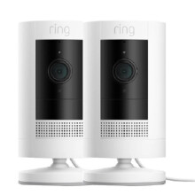 Ring Stick Up Cam Plug-In (Twin Pack) HD 1080p Smart Home Security Camera